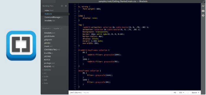 html editor bracket